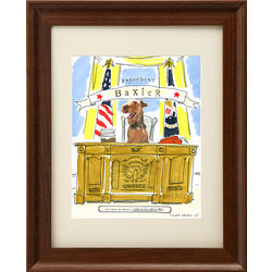 Picture Your Pet as President Framed Drawing