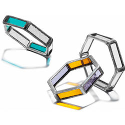 Hexagon Stained Glass Bracelet