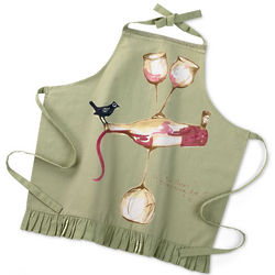 Red Wine and Wine Glasses Apron