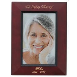 Personalized Memorial Burgundy Wood Picture Frame