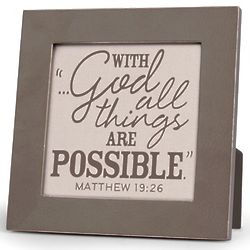 With God All Things Are Possible Framed Scripture Art