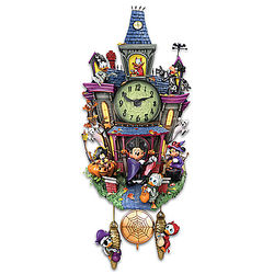 Disney Halloween Wall Clock with Lights and Music