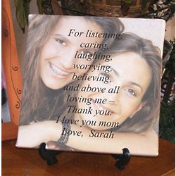 Personalized Thank You for Loving Me Photo Canvas