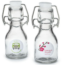 Personalized Mini Glass Swing Top Bottles