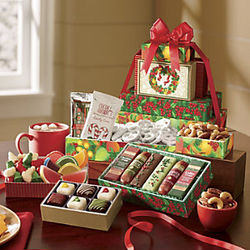 Postpaid Deck the Halls Food Gift Tower
