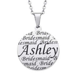 Bridesmaid Engraved Name Necklace