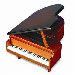 Musical Wooden Piano Ring Box