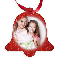 Custom Photo Holiday Bell Ornament