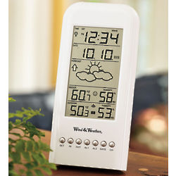 Indoor and Outdoor Weather Minder with Clock and Calendar