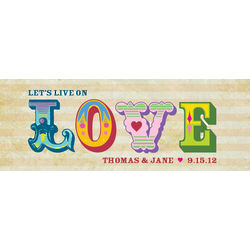 Let's Live On Love Personalized Canvas