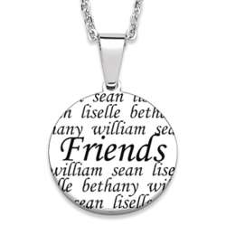 Friends Engraved Name Necklace