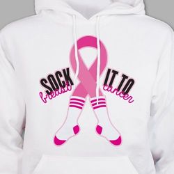 Sock it to Breast Cancer Hooded Sweatshirt