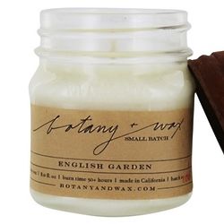 English Garden Mason Jar Soy Candle with Rusted Lid