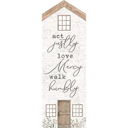 Act Justly 10" House Sign