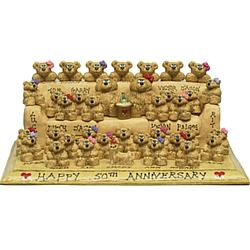 Personalized Family Reunion Bears on a Sofa Plaque