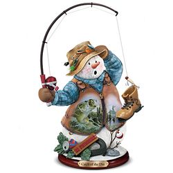 Catch of the Day Snowman Figurine