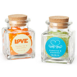 Personalized Corked Glass Jars