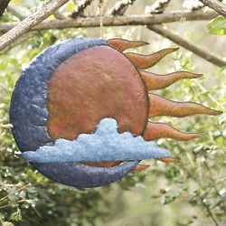 Sun, Moon and Cloud Metal Wall Art