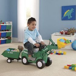 Kid's Ride-On Tractor with Trailer