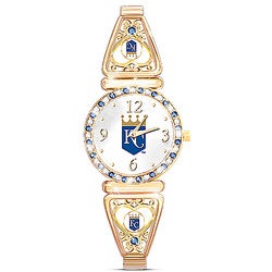 Women's Kansas City Royals Fan Gold-Tone Watch