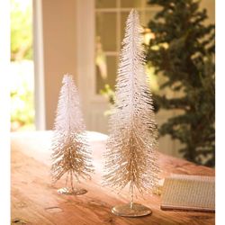 2 Glitter Christmas Tree Decorations