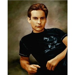 Tobey Maguire Oil Painting Print