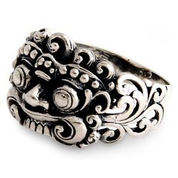 Men's Witch Rangda Sterling Silver Ring