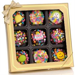 Birthday Chocolate-Dipped Oreo Cookies Gift Box