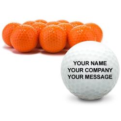 Personalized Orange Golf Balls