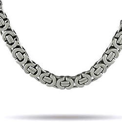 Men's Stainless Steel Bali Link Necklace