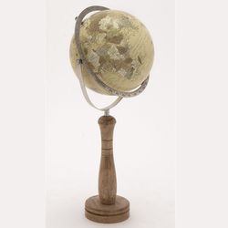 Classic World Globe on Small Wooden Stand