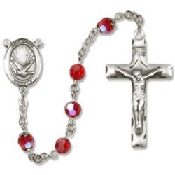 Holy Spirit Ruby Sterling Rosary