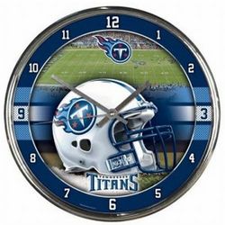 Tennessee Titans Round Chrome Wall Clock