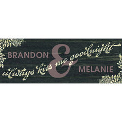 Always Kiss Me Goodnight Personalized Canvas