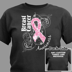 Personalized Breast Cancer Hope Ribbon Awareness T-Shirt