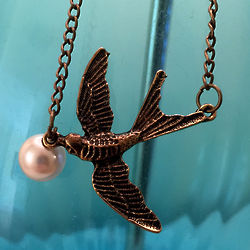 Bird of Hope Tattoo Style Necklace