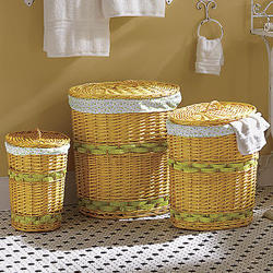 Set of 3 Oval Laundry Baskets