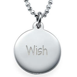 Wish Inspirational Sterling Silver Necklace