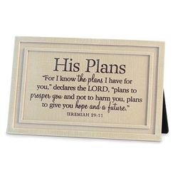His Plans Jeremiah 29:11 Plaque