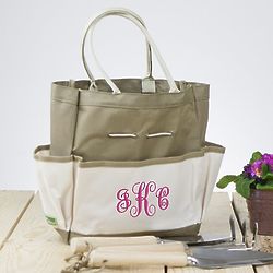 Garden Tool Tote Bag with Embroidered Monogram - FindGift.com
