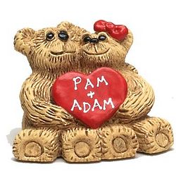 Personalized Sweetheart Couple Bear Figurine