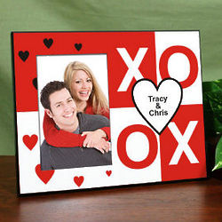 Personalized XOXO and Hearts Printed Frame