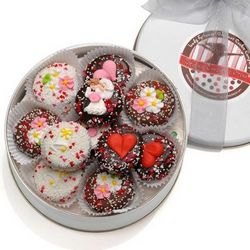 Wedding Chocolate Dipped Oreo Cookies Gift Tin