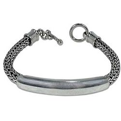Men's Sterling Silver Braided Bracelet
