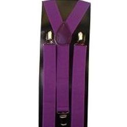 Solid Purple Suspenders