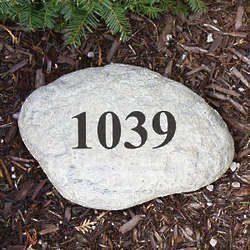 Engraved Address Garden Stone