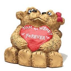 Kissing Bear Couple Personalized Figurine