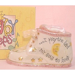 Porcelain Baby Shoe in Pink
