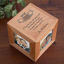 Irish Blessing Personalized Claddagh Photo Cube Picture Frame