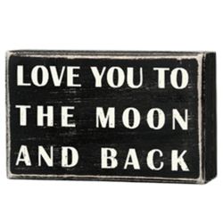 Love You to the Moon Box Sign